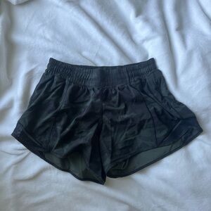 Green camo Lululemon Hotty Hot shorts
